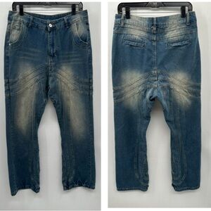 NV FELIX distressed grunge high rise baggy women jean. SMALL